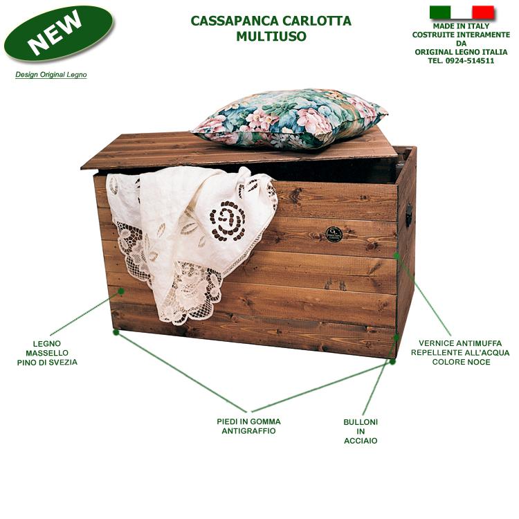Cassapanca In Legno Carlotta