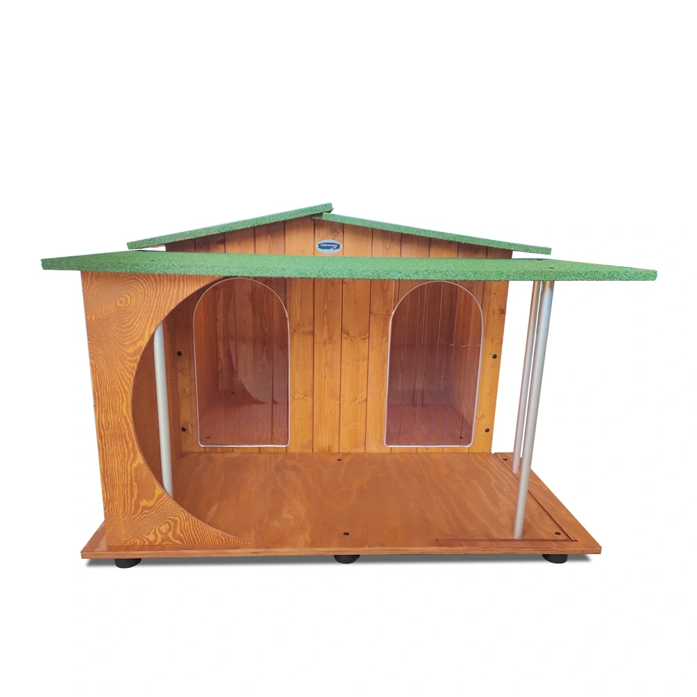 Cuccia in legno Oasi con veranda per cani