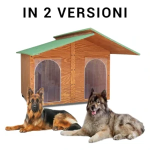 Cucce in legno per cani XXXL per cani con pensilina in 2 versioni